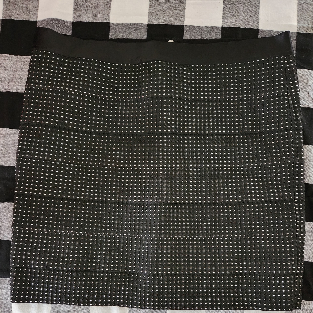 H&M Black and White Mini Skirt
